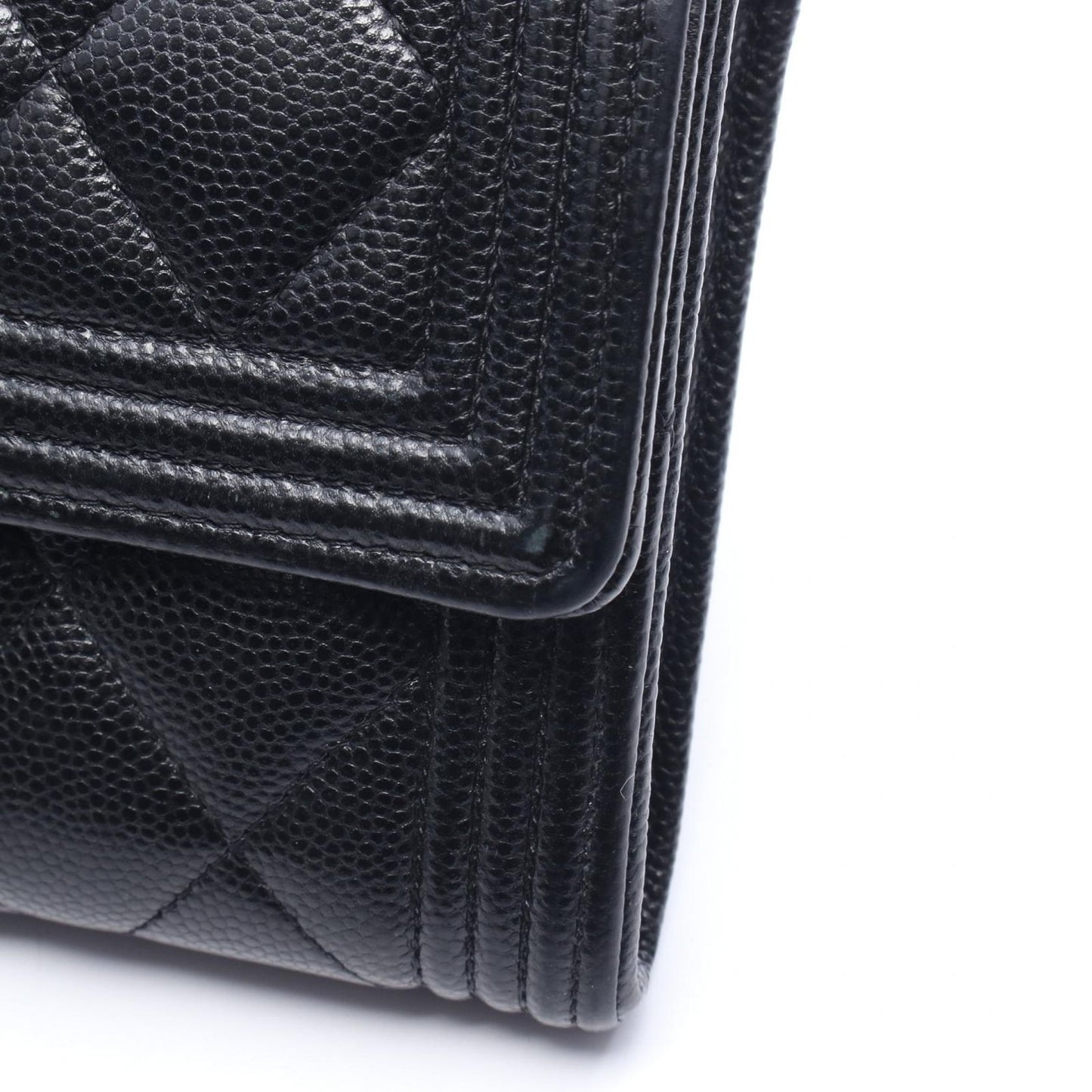 Chanel Bifold Wallet Boy Black Calf Boy Zip — view 7
