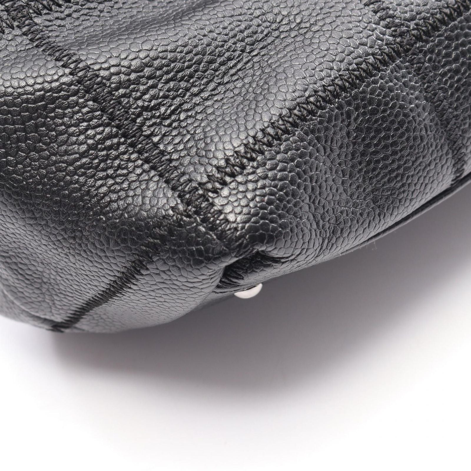 Chanel Tote Choco Bar Black Calf — view 6