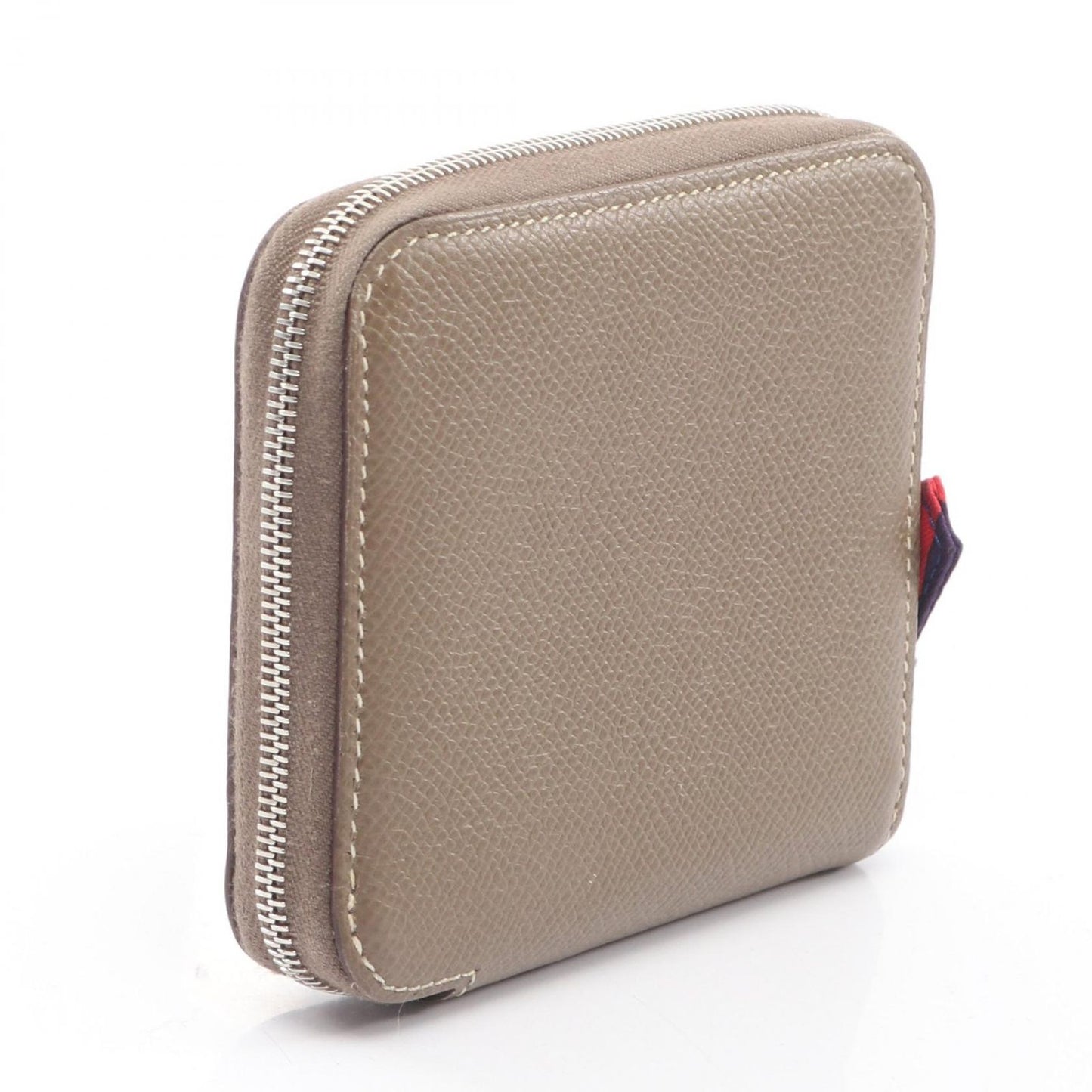 Hermes Round Wallet Azap Compact Silk Inn Etoupe Leather Inn — view 2
