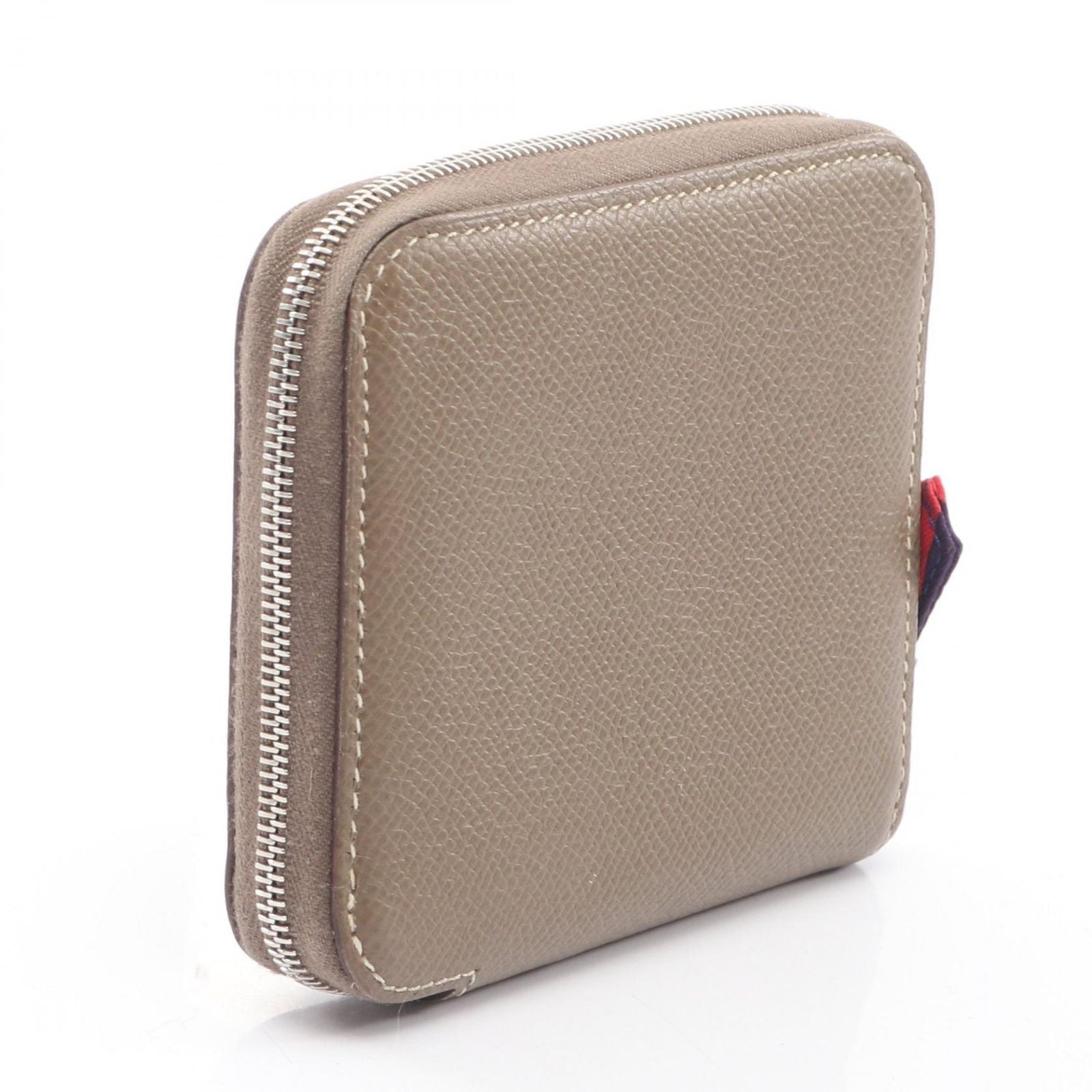 Hermes Round Wallet Azap Compact Silk Inn Etoupe Leather Inn — view 2