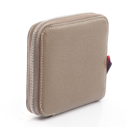 Hermes Round Wallet Azap Compact Silk Inn Etoupe Leather Inn — view 2