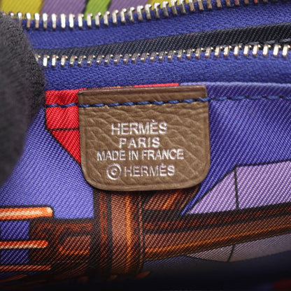 Hermes Round Wallet Azap Compact Silk Inn Etoupe Leather Inn — view 4