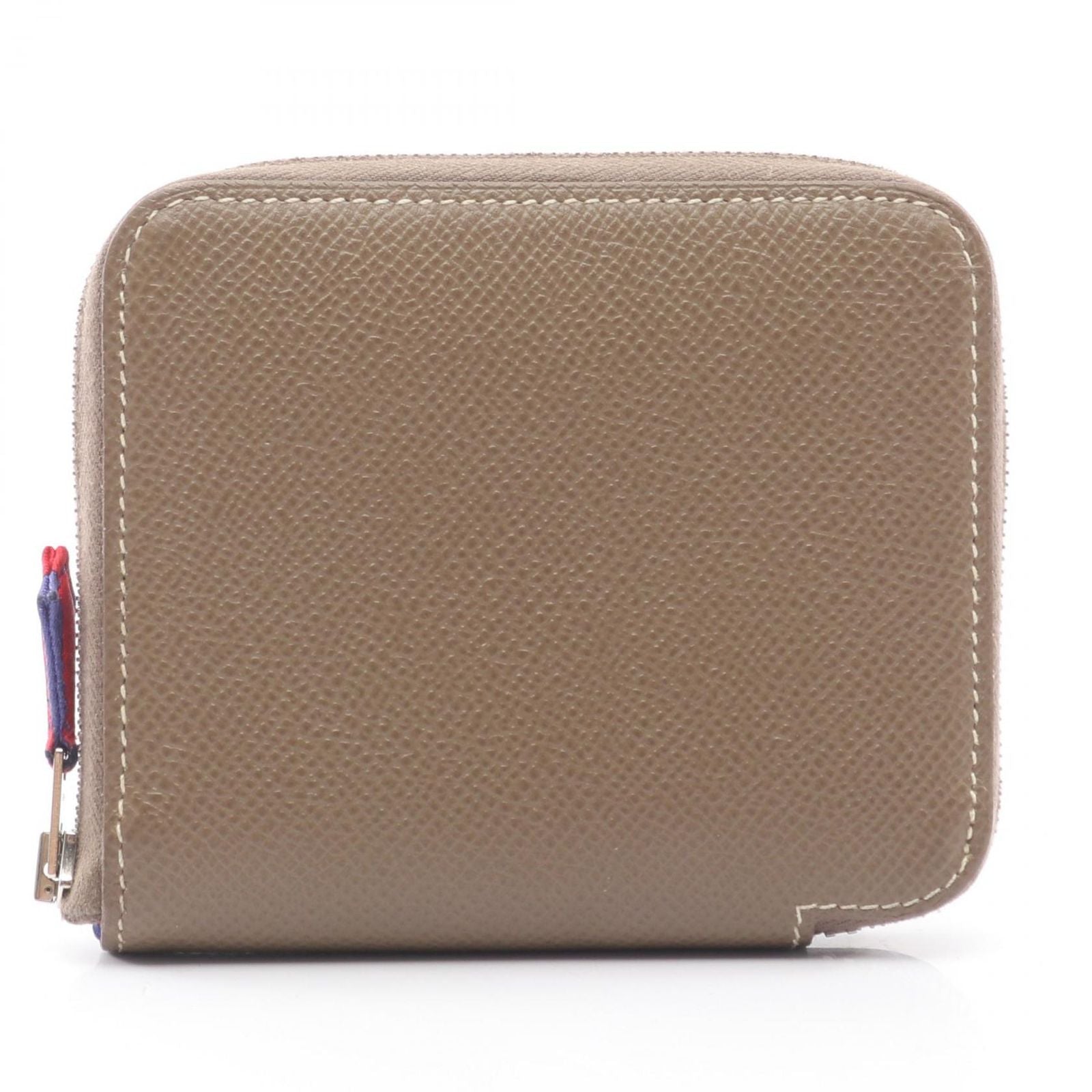 Hermes Round Wallet Azap Compact Silk Inn Etoupe Leather Inn