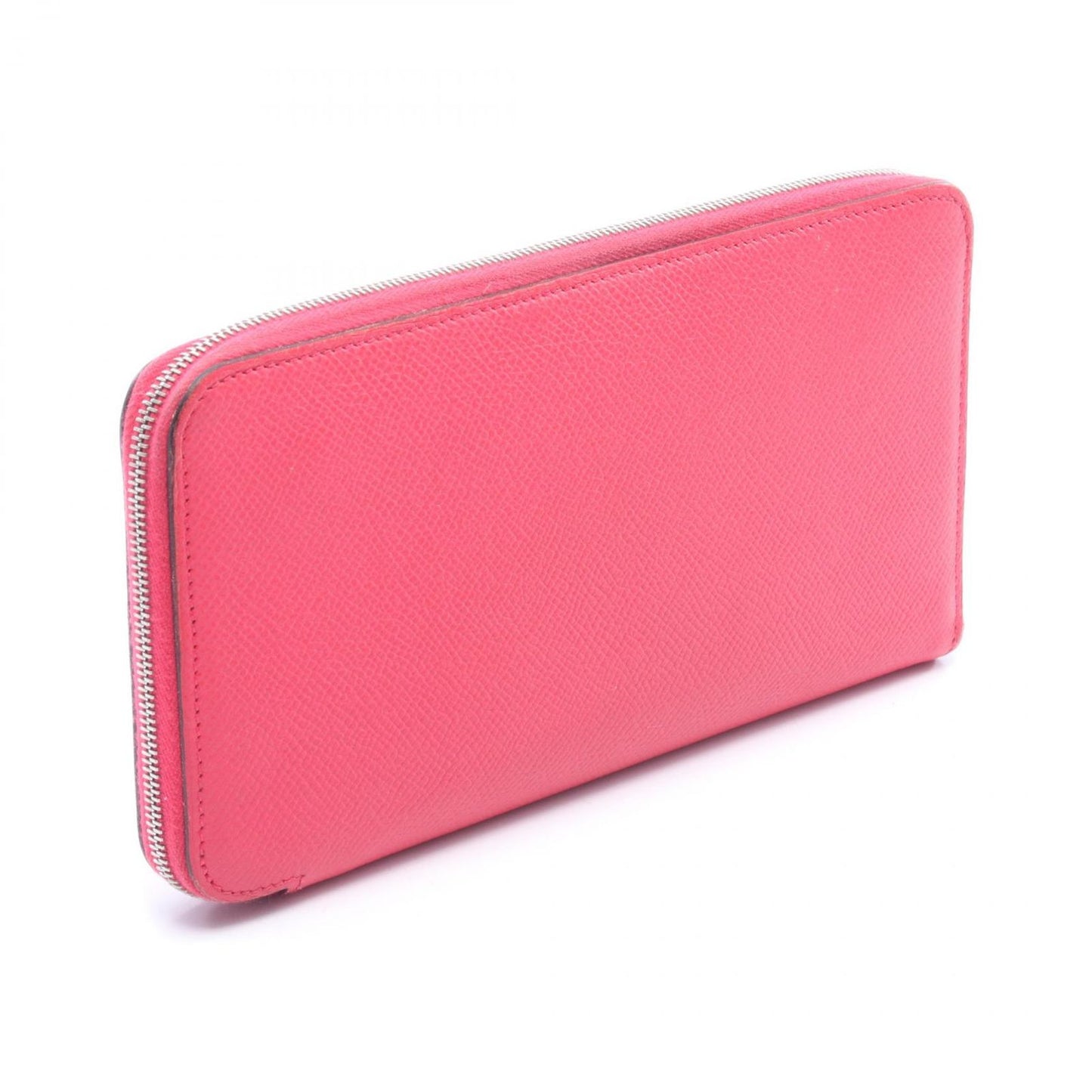 Hermes Round Wallet Azap Long Silk in Rose Leather in — view 2