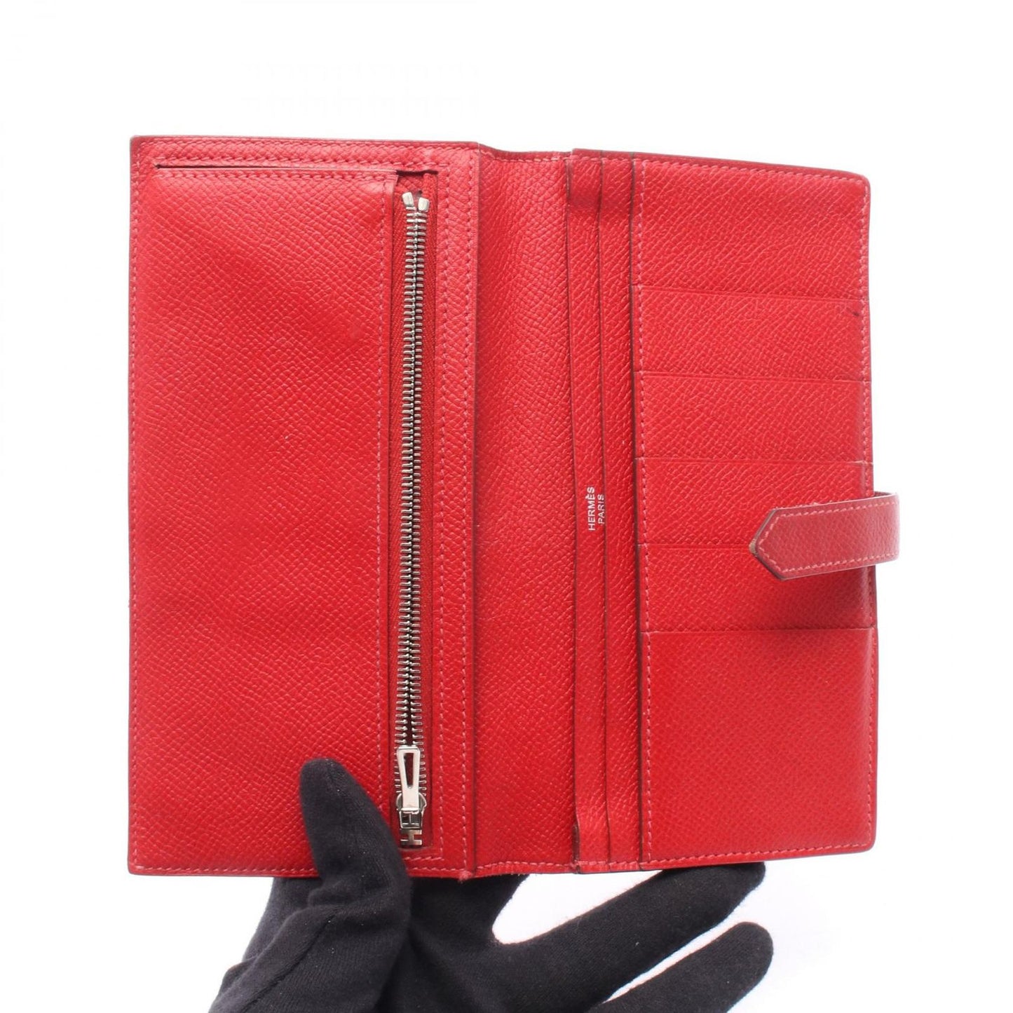 Hermes Bifold Wallet Bearn Souffle Jucasac Leather — view 3