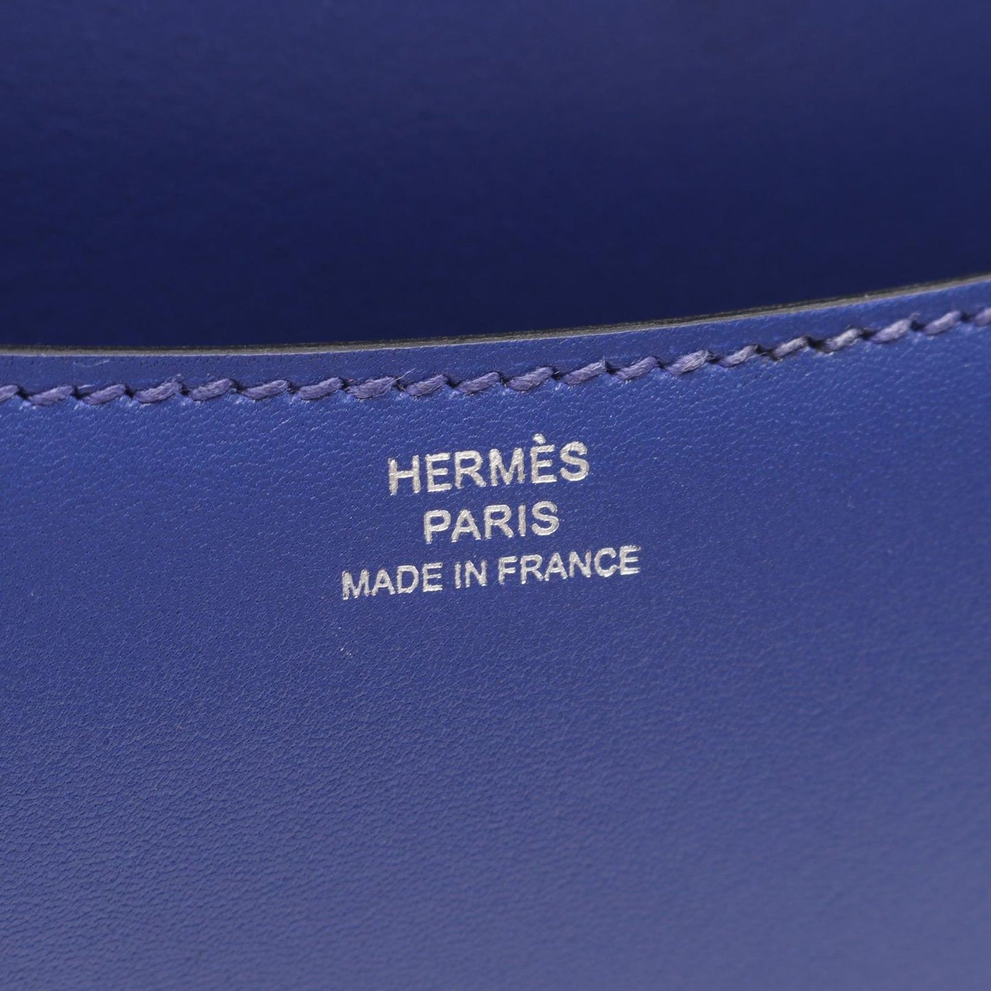 Hermes Shoulder Bag Constance 3 Mini Blue Electric Leather — view 4