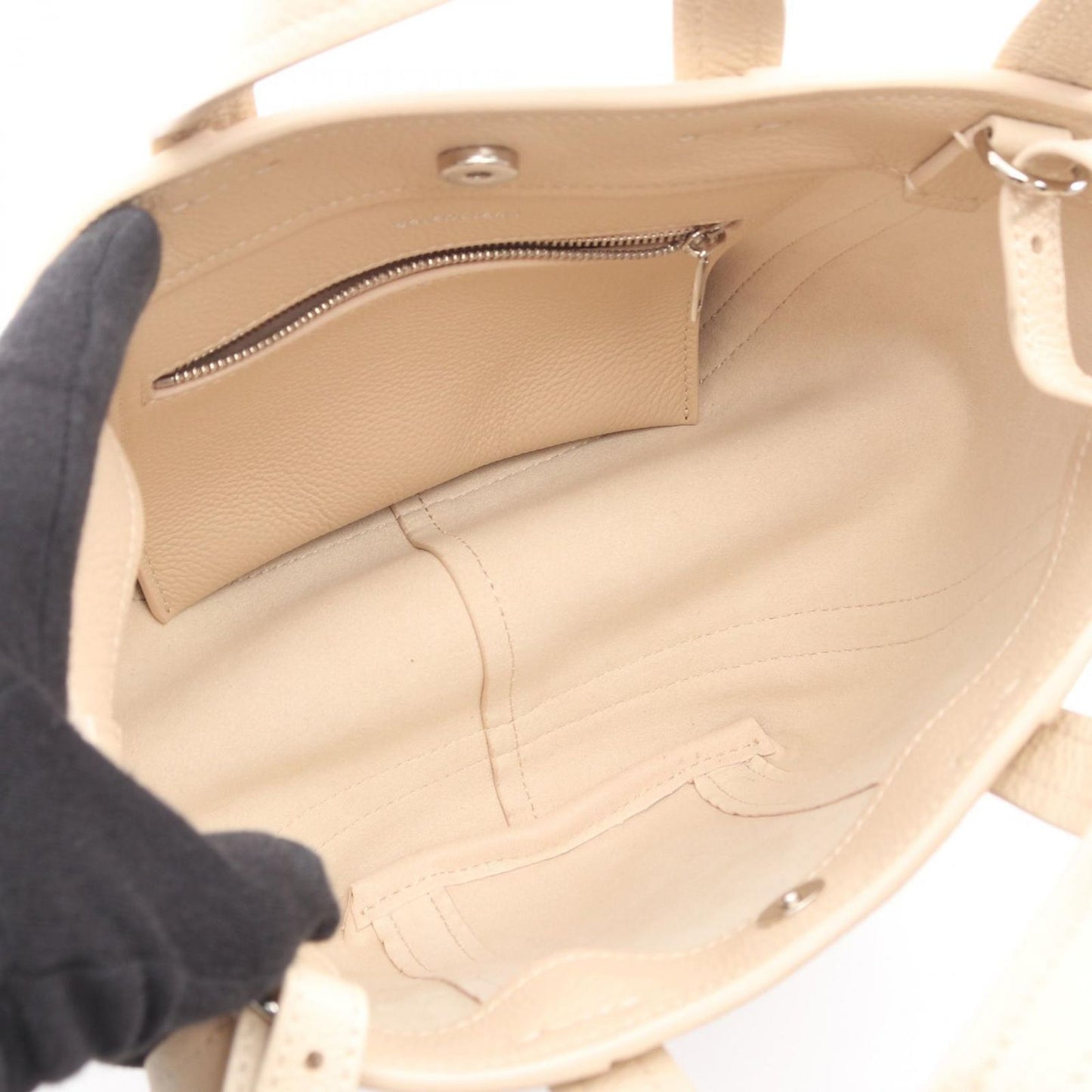 Balenciaga Handbag Everyday XS North South 2-Way Beige Leather — view 3