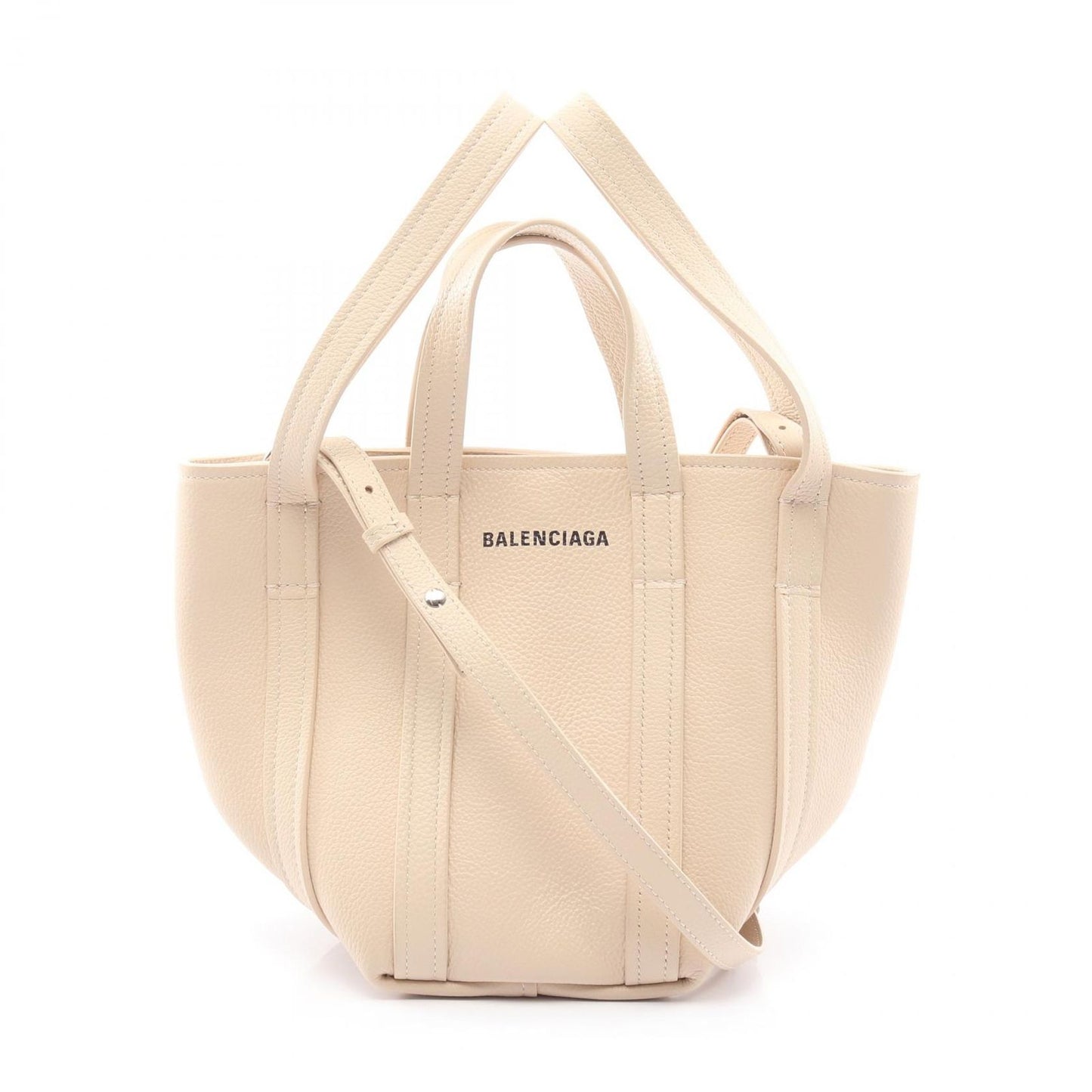 Balenciaga Handbag Everyday XS North South 2-Way Beige Leather