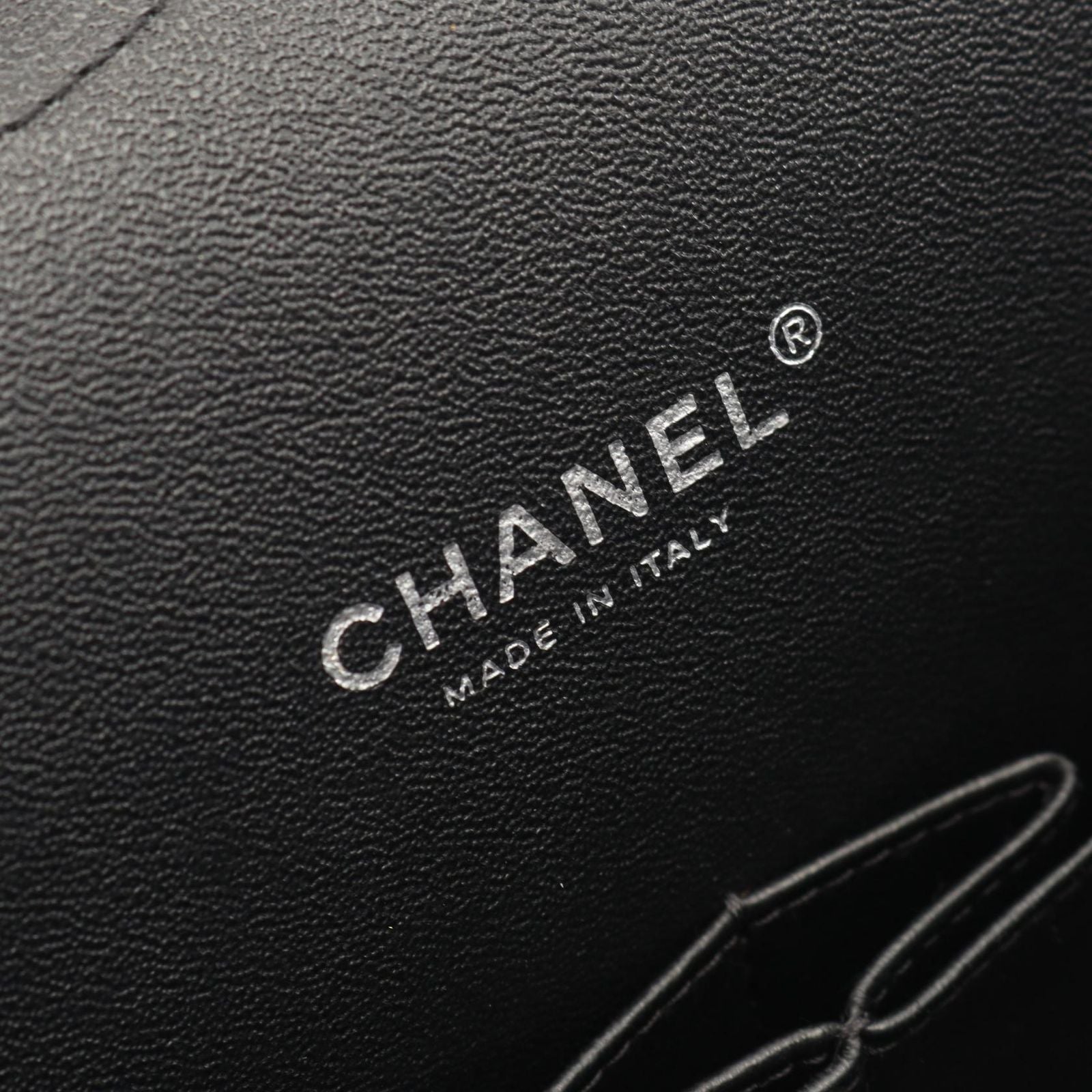 Chanel Shoulder Bag Big Quilted 34 Double Flap Black Leather Chain — view 4