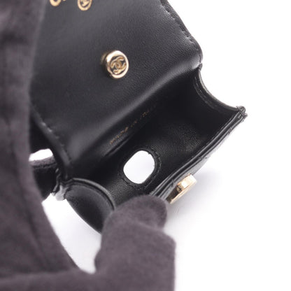 Chanel Quilted Airpods Case with Shoulder Strap Black — view 3