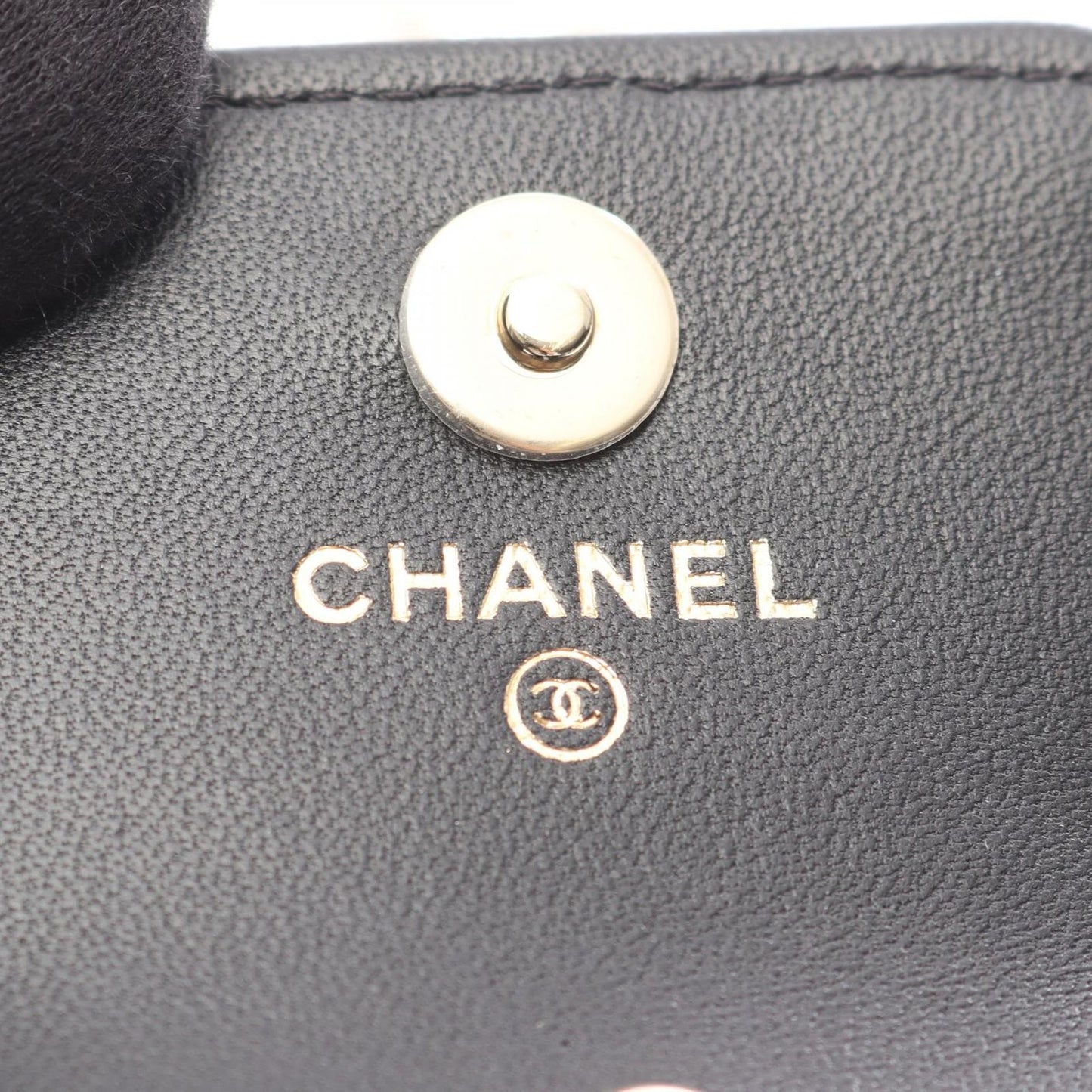 Chanel Quilted Airpods Case with Shoulder Strap Black — view 4