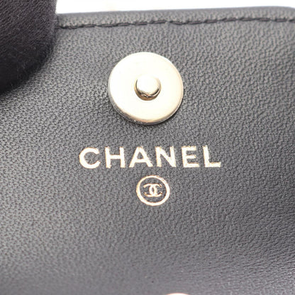 Chanel Quilted Airpods Case with Shoulder Strap Black — view 4
