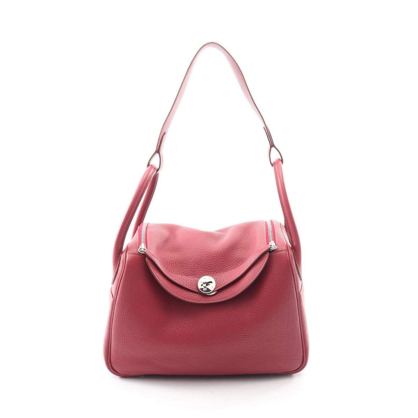 Hermes Shoulder Bag Lindy 30 Ruby Leather