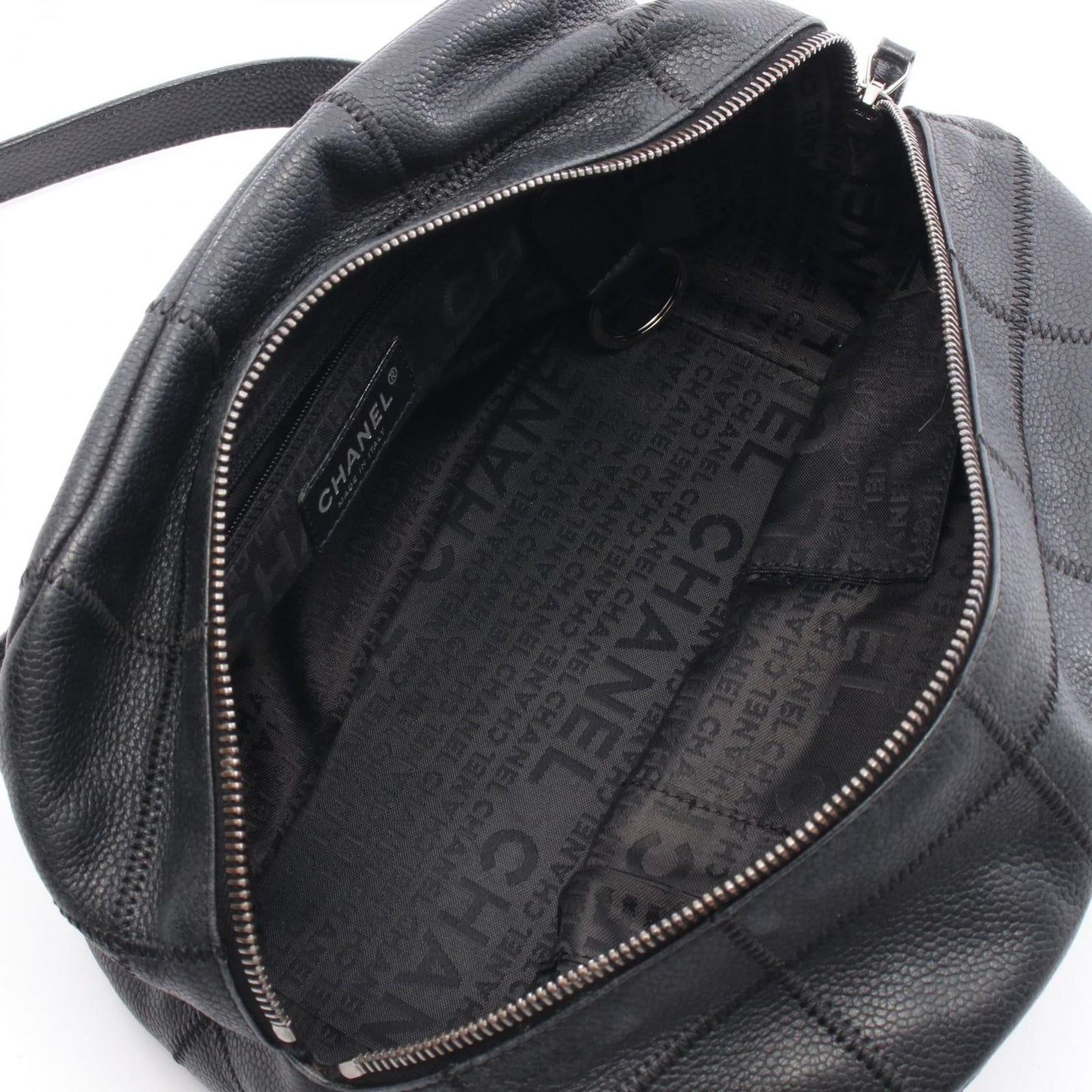 Chanel Choco Bar Black Leather Bar Shoulder Bag — view 3