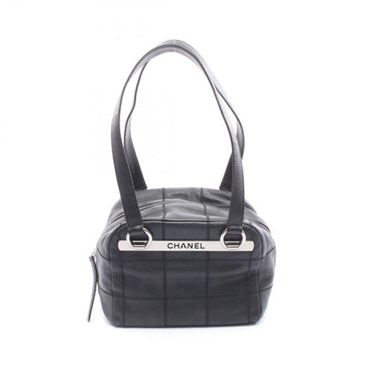 Chanel Choco Bar Black Leather Bar Shoulder Bag