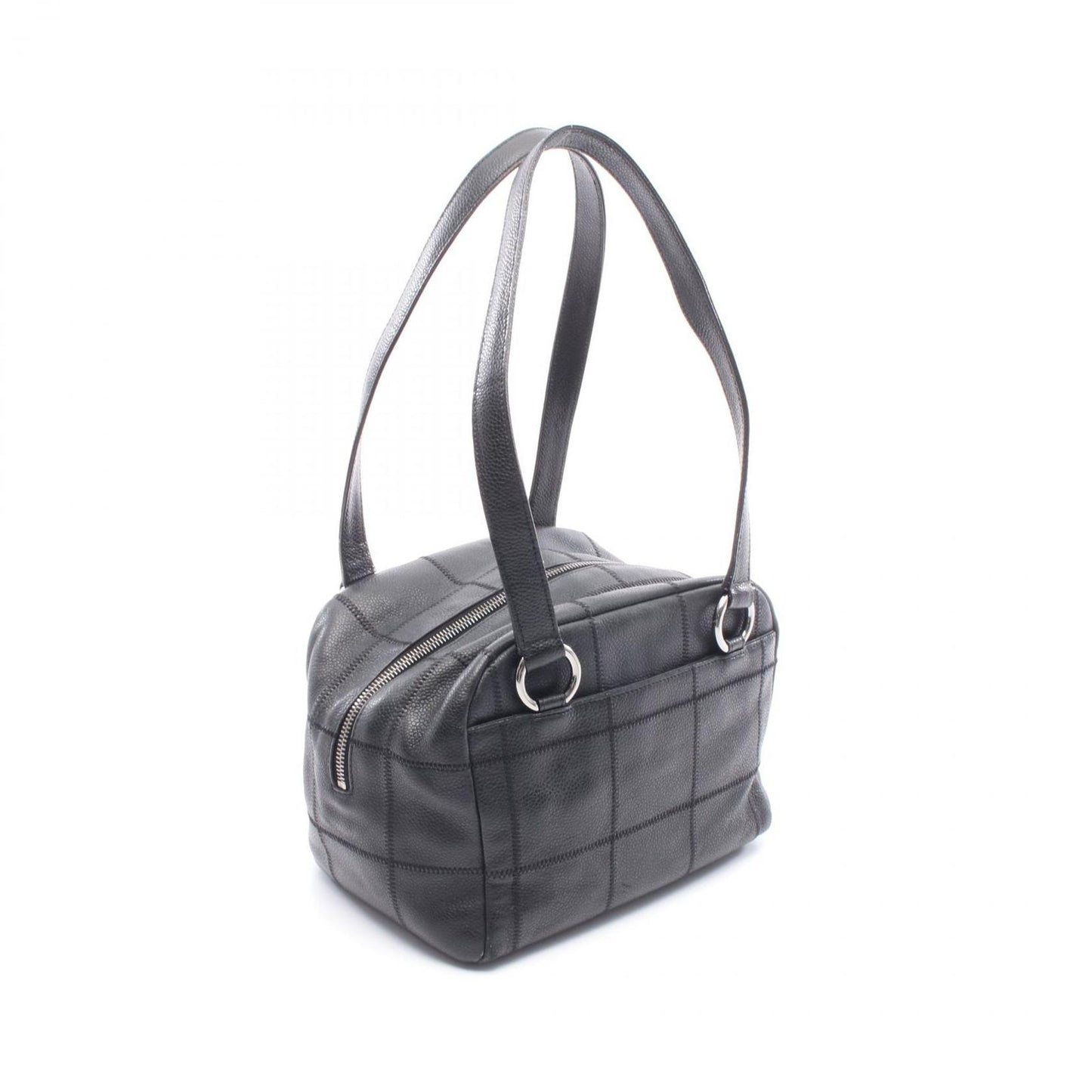 Chanel Choco Bar Black Leather Bar Shoulder Bag — view 2