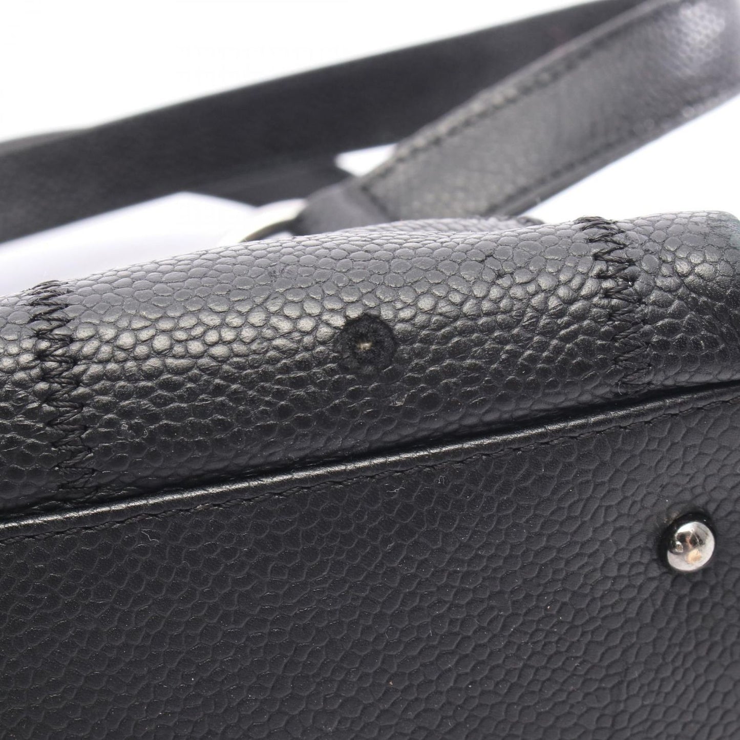 Chanel Choco Bar Black Leather Bar Shoulder Bag — view 8