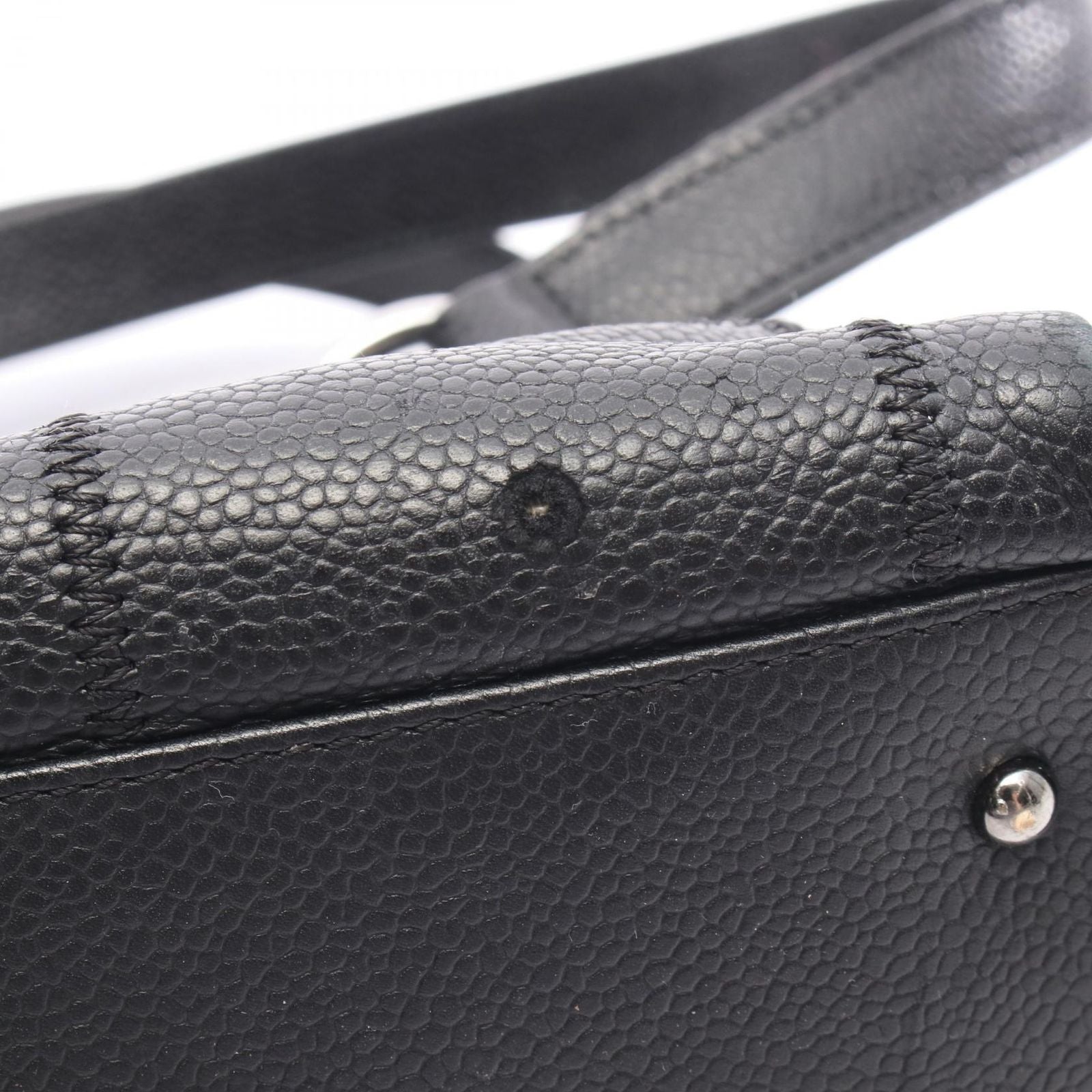 Chanel Choco Bar Black Leather Bar Shoulder Bag — view 8