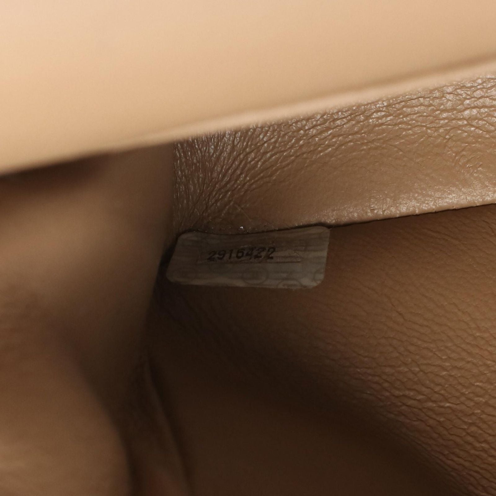 Chanel Shoulder Bag Quilted Double Flap Beige Lambskin Chain — view 5