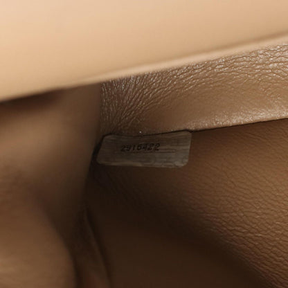 Chanel Shoulder Bag Quilted Double Flap Beige Lambskin Chain — view 5