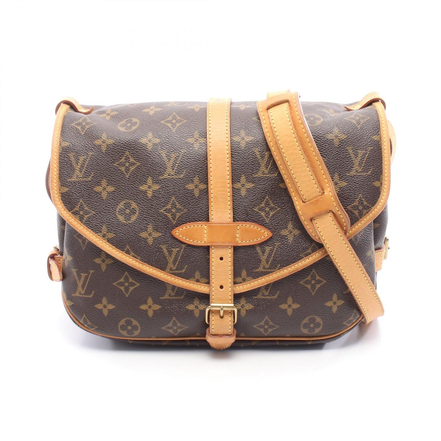 Louis Vuitton Shoulder Bag Saumur 30 Canvas Leather