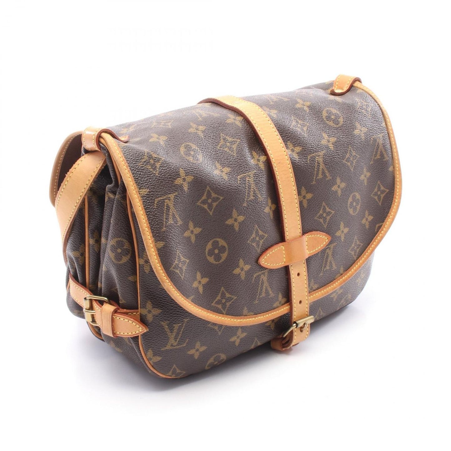 Louis Vuitton Shoulder Bag Saumur 30 Canvas Leather — view 2