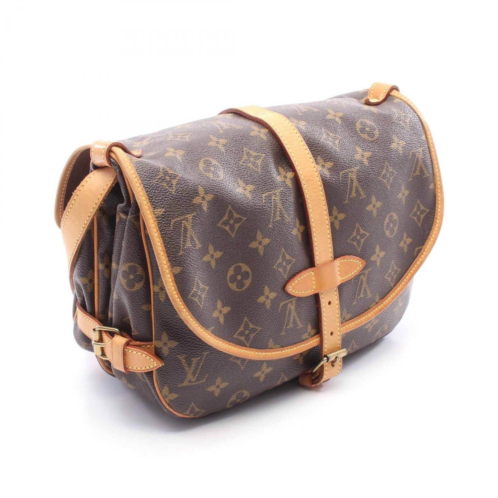 Louis Vuitton Shoulder Bag Saumur 30 Canvas Leather — view 2