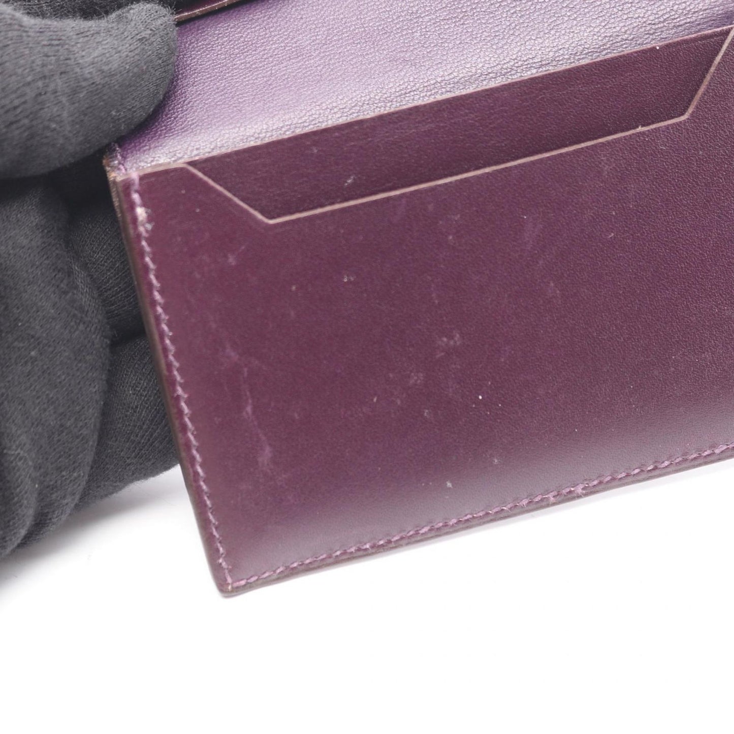 Hermes Card Case Bearn Mini Leather Calf — view 8