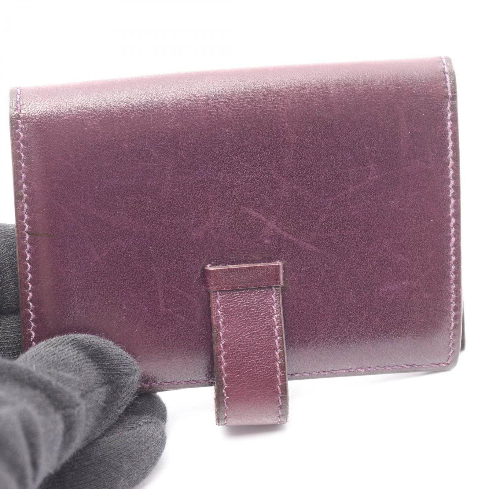 Hermes Card Case Bearn Mini Leather Calf — view 9