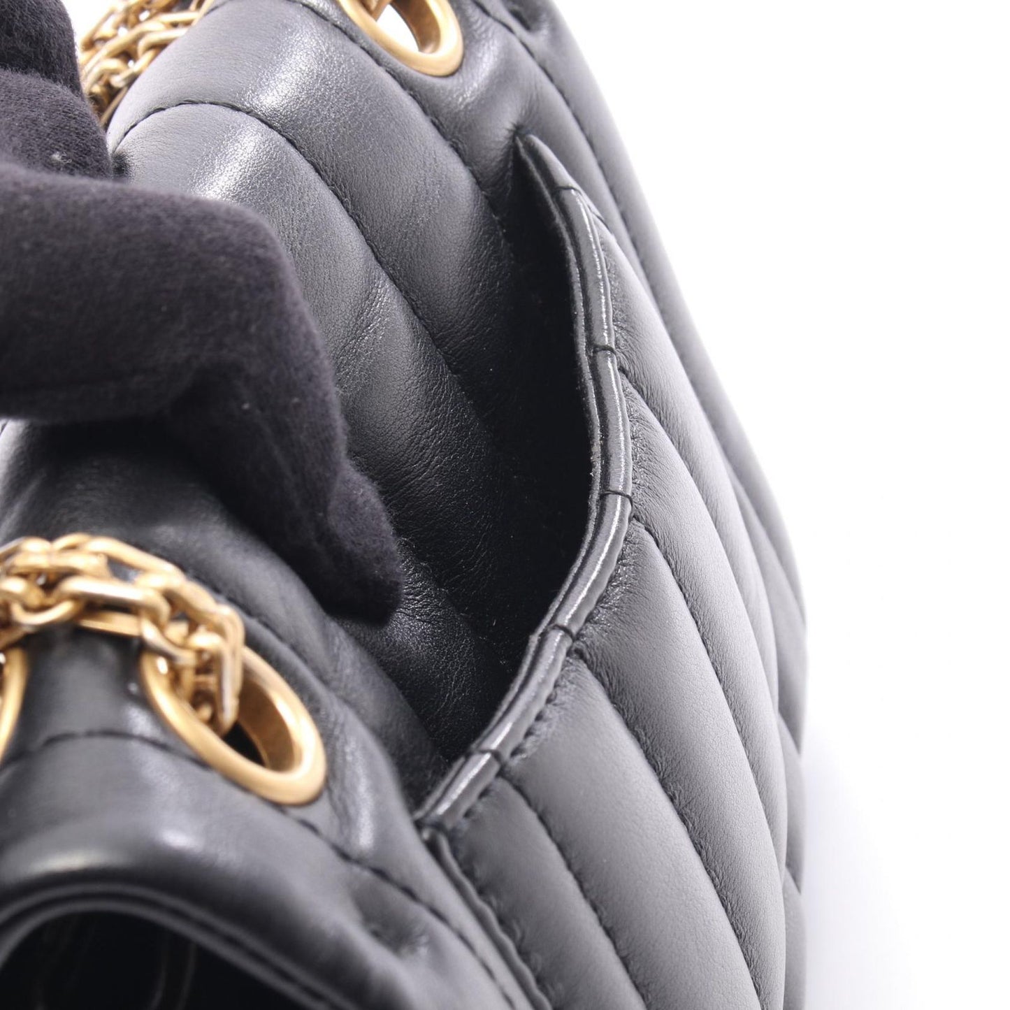 Chanel Shoulder Bag 2.55 Black Lambskin Mademoiselle Mini Chain — view 6
