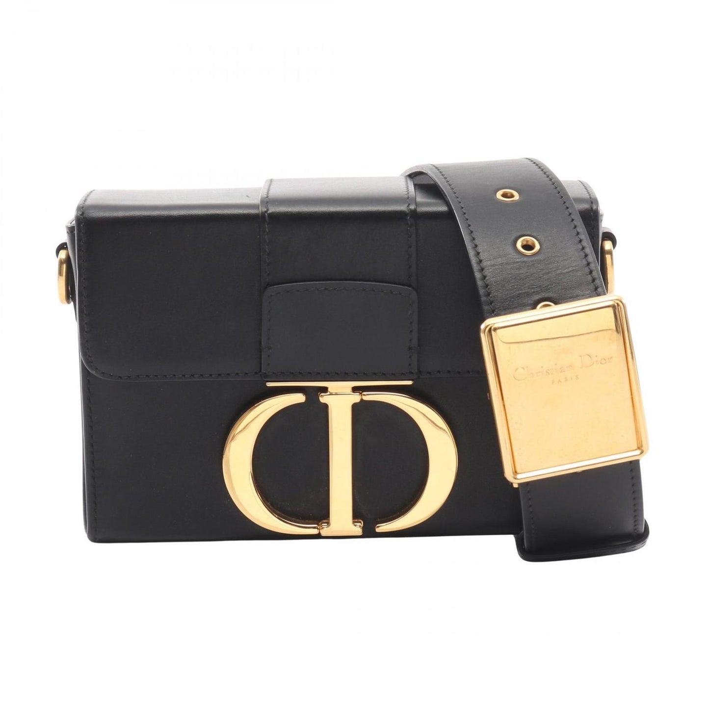 Dior Shoulder Bag 30 Montaigne Box Black Leather