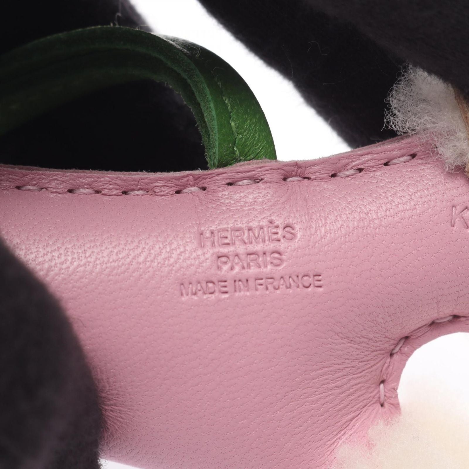 Hermes Charm Buddy Movcille Vest Vert Yucca Shearling — view 3