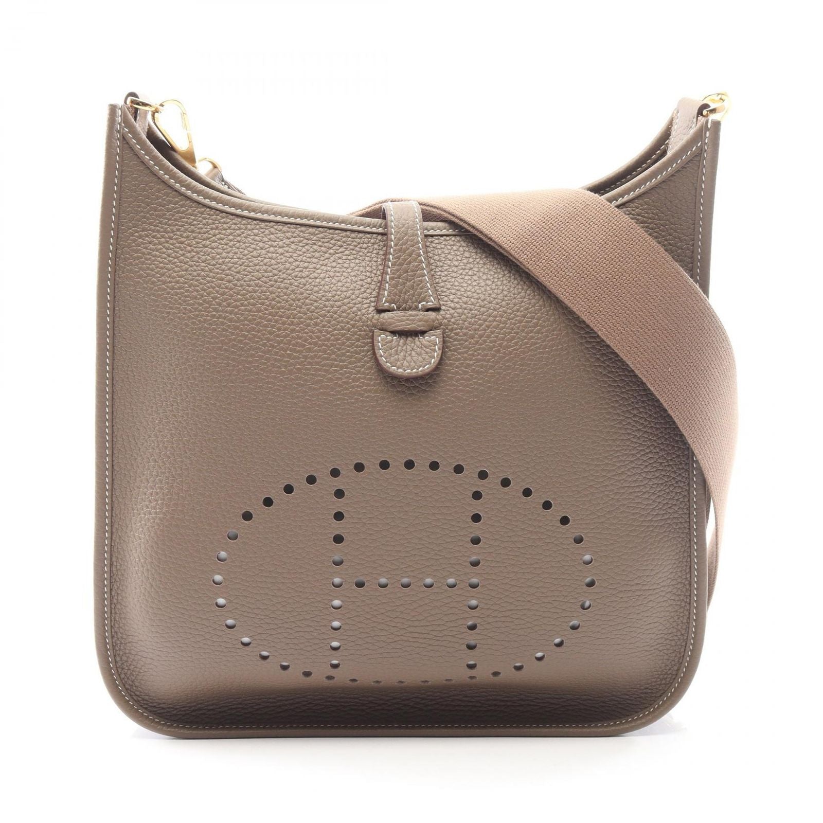 Hermes Shoulder Bag Evelyne 3 Trois PM Etoupe Leather