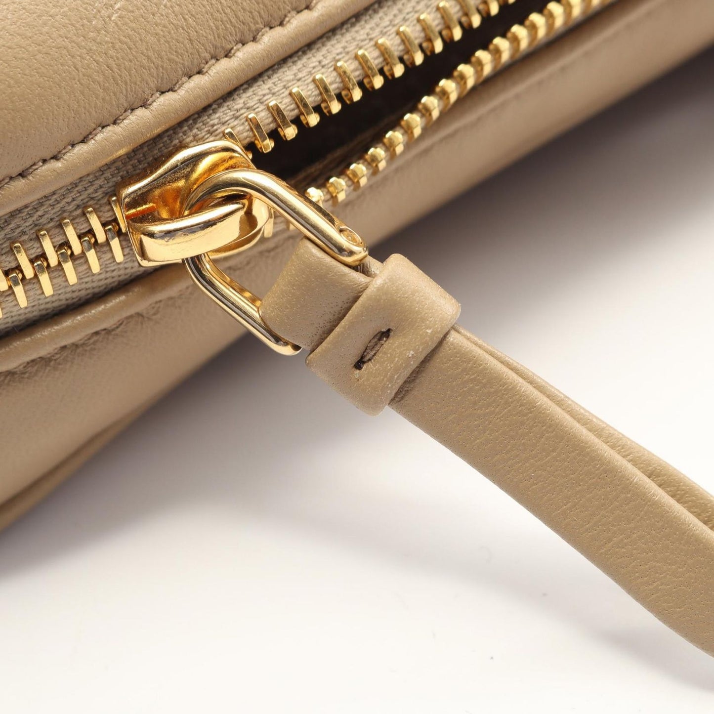 Prada Shoulder Bag Tessuto Fiocco Beige Nylon Leather Ribbon Mini — view 6