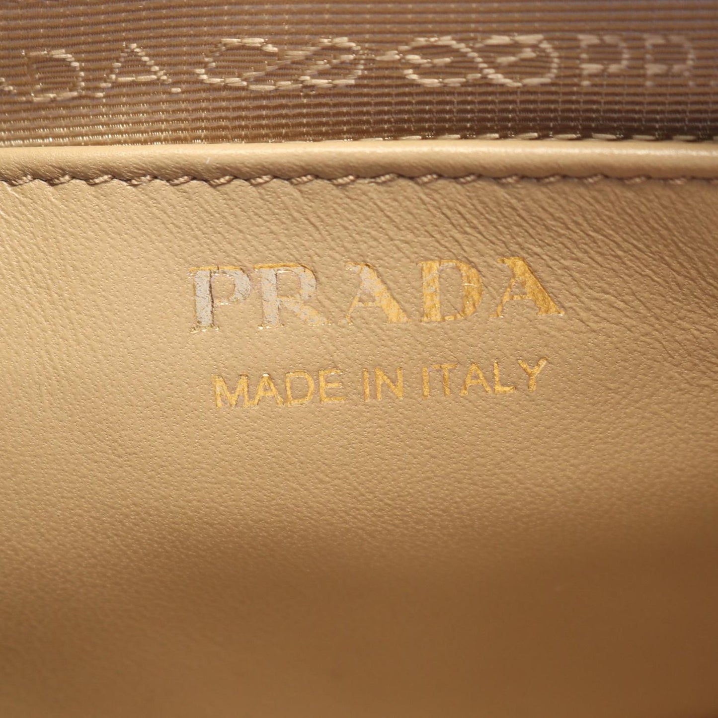 Prada Shoulder Bag Tessuto Fiocco Beige Nylon Leather Ribbon Mini — view 4