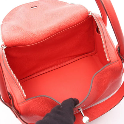 Hermes Shoulder Bag Lindy 26 Rouge Pivoine Leather — view 3