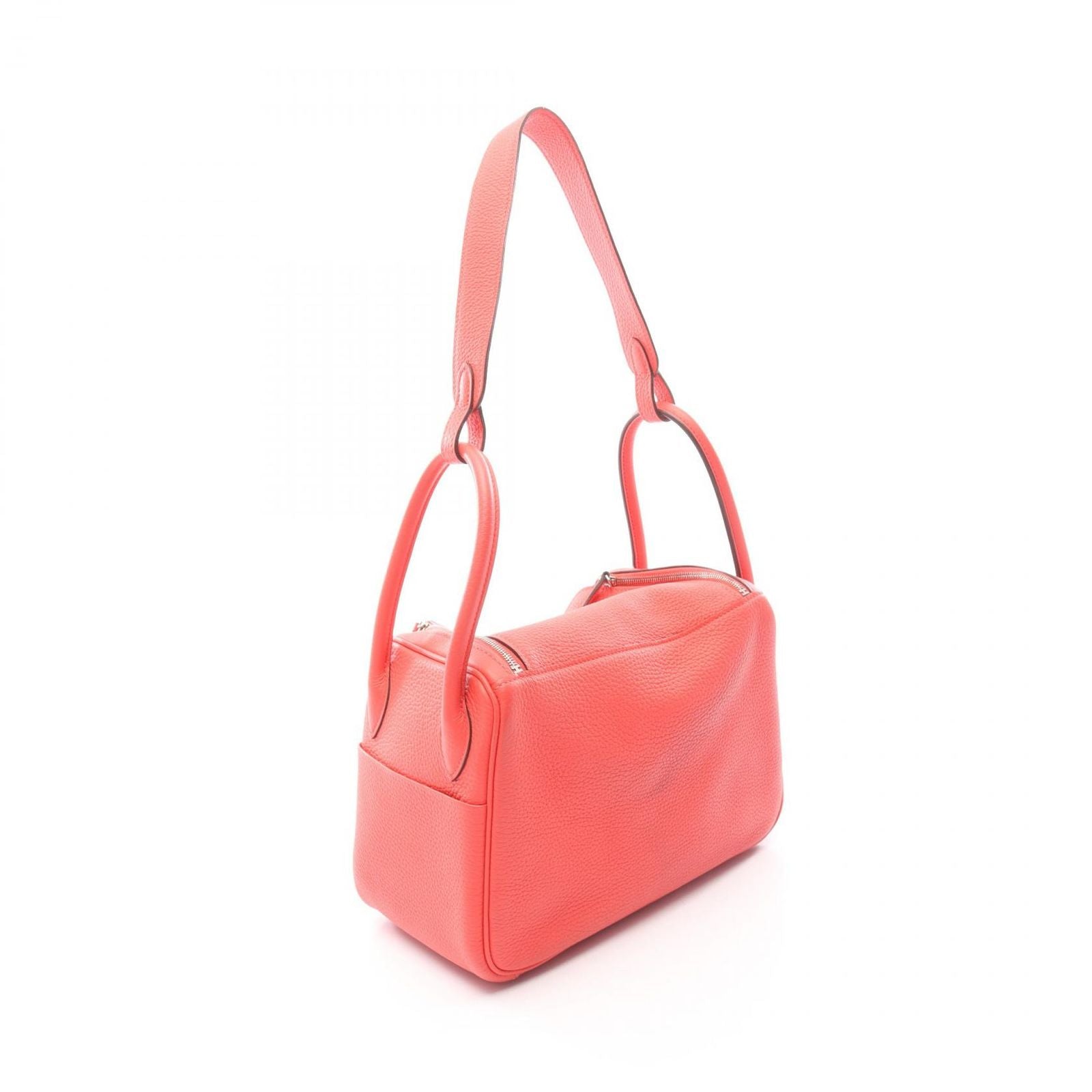 Hermes Shoulder Bag Lindy 26 Rouge Pivoine Leather — view 2