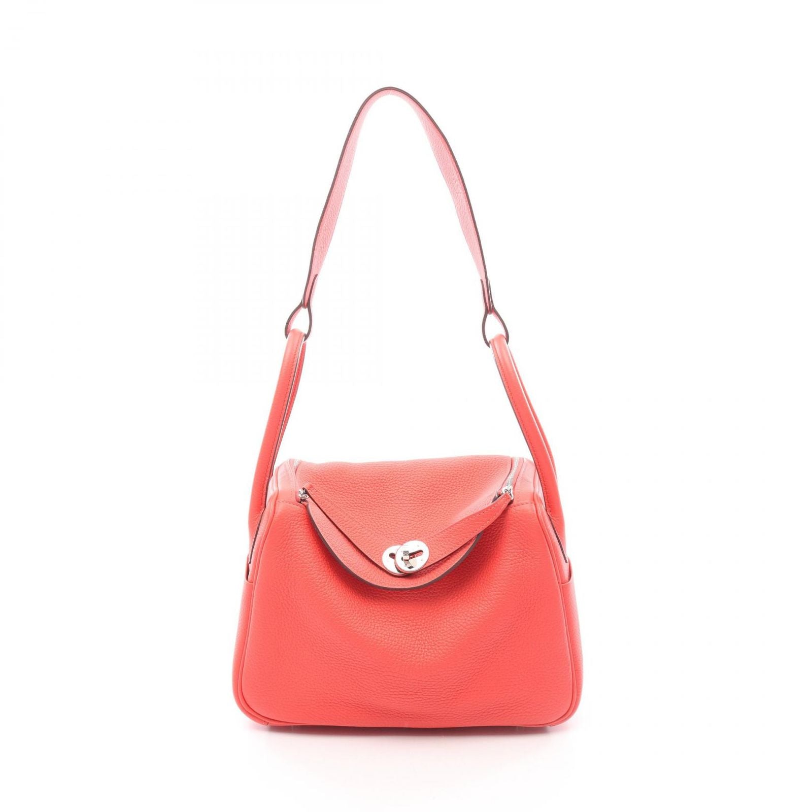 Hermes Shoulder Bag Lindy 26 Rouge Pivoine Leather