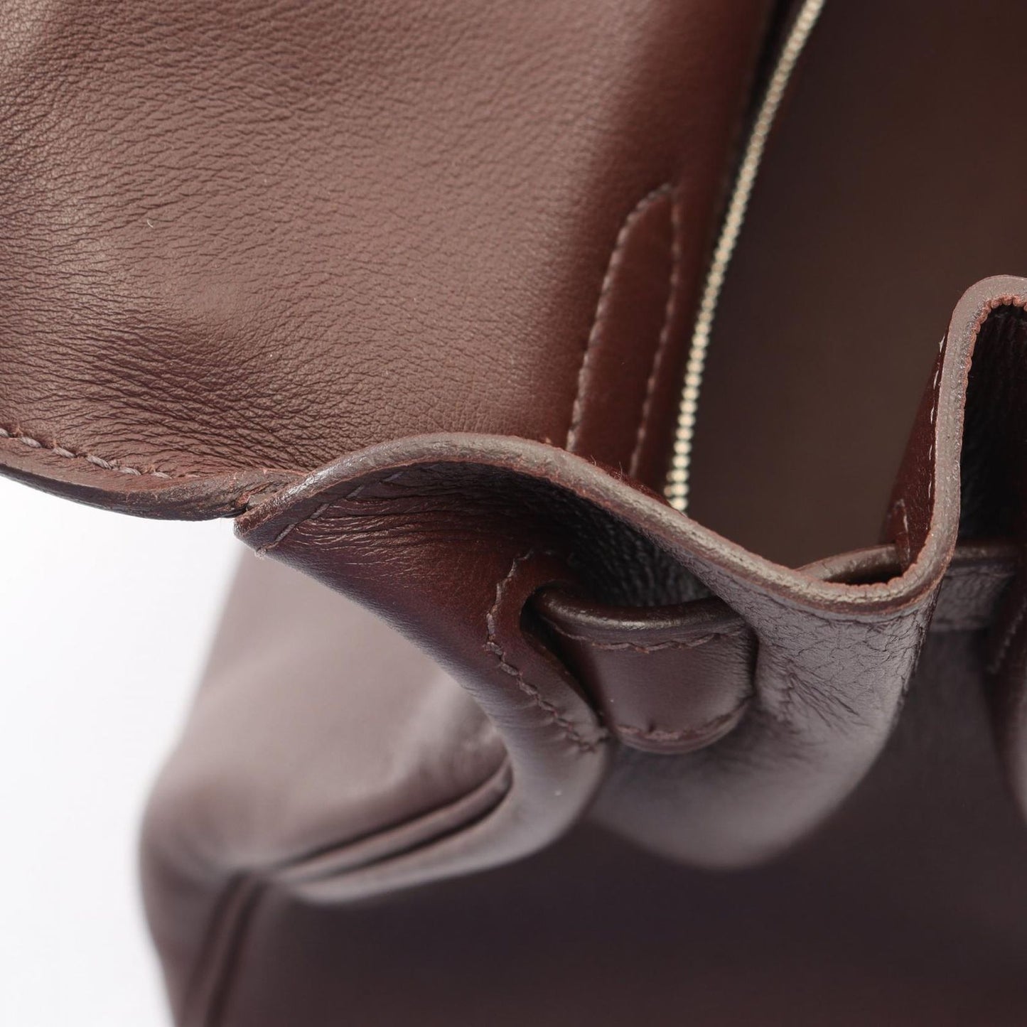 Hermes Handbag Kelly 32 Retourne 2-Way Havana Leather — view 7