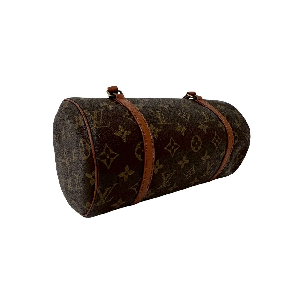 Louis Vuitton Vintage Papillon 26 Monogram Leather Handbag Drum Bag Brown — view 7