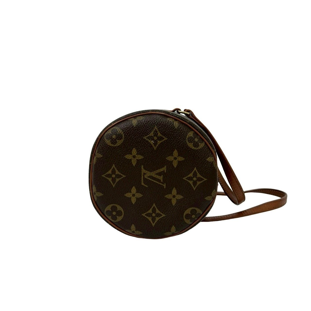 Louis Vuitton Vintage Papillon 26 Monogram Leather Handbag Drum Bag Brown — view 6