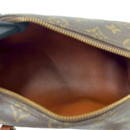 Louis Vuitton Vintage Papillon 26 Monogram Leather Handbag Drum Bag Brown — view 9