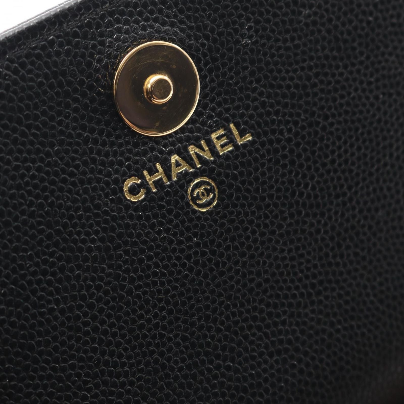 Chanel Shoulder Bag Quilted Black Calf Chain — view 4