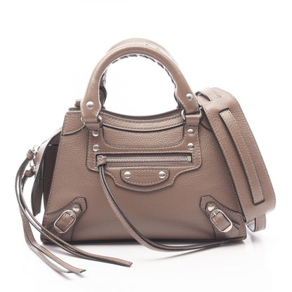 Balenciaga Handbag Neo Class City Mini Neo Classic Mini Brown Leather