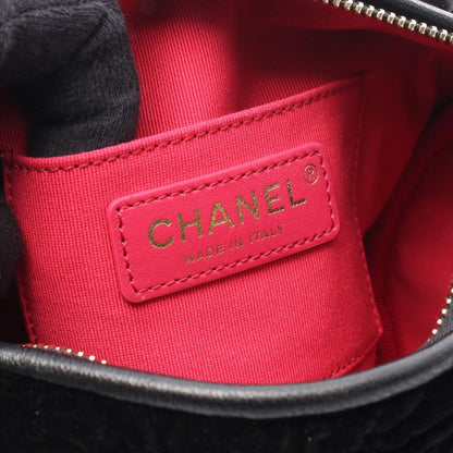 Chanel Shoulder Bag Camellia Black Leather 2-Way Chain — view 4
