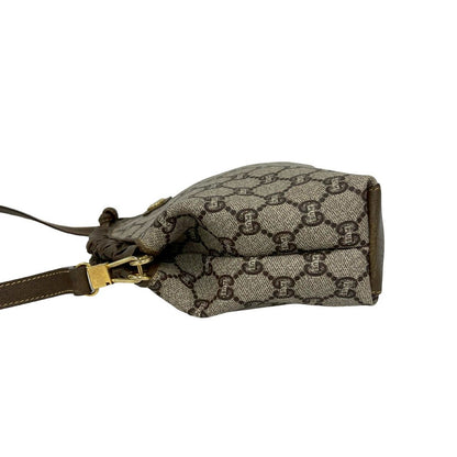 Gucci Vintage Plus Leather Shoulder Bag Pochette Brown — view 5