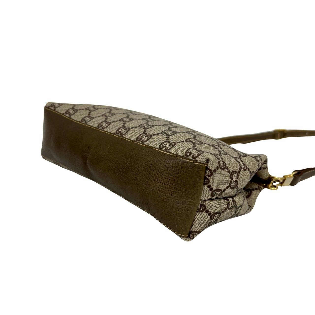 Gucci Vintage Plus Leather Shoulder Bag Pochette Brown — view 8