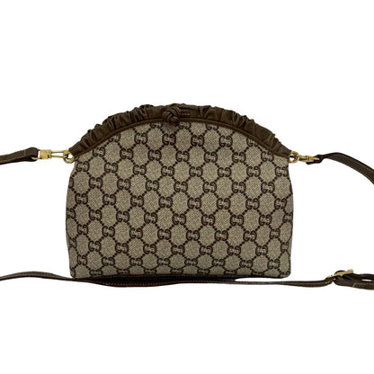 Gucci Vintage Plus Leather Shoulder Bag Pochette Brown — view 3