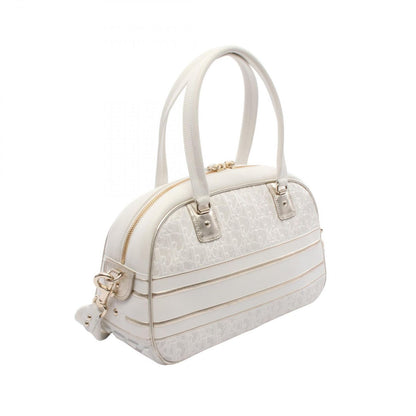 Dior Vibe Bowling Bag White Champagne Gold Leather Bow — view 2