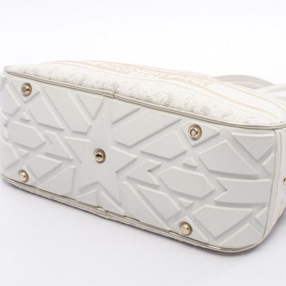 Dior Vibe Bowling Bag White Champagne Gold Leather Bow — view 9